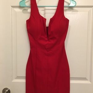 Red bodycon cocktail dress